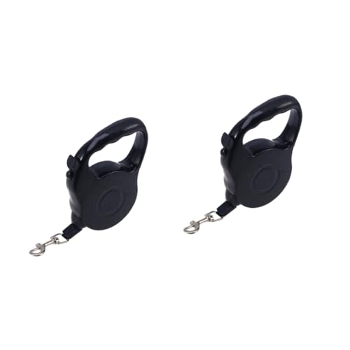 INOOMP 2stücke Retractable Dog Leash Automatic Telescopic Traction Rope Für Kleine Und Mittelgroße Haustiere Mit Lock-brems-System Und Großem Griff Schwarz von INOOMP