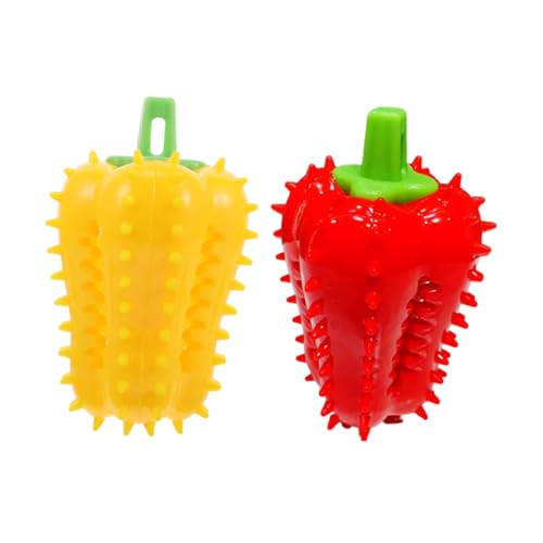 INOOMP 2Stücke Interaktive Hundefutter Spenderbälle Chili Form Langlebiges Kauspielzeug für Zahnreinigung und Geruchstraining Fördert Selbstständiges für Haustiere INOOMP 2Stücke Interaktive Hundefutter Spenderbälle Chili Form Langlebiges Kauspielzeug für Zahnreinigung und Geruchstraining Fördert Selbstständiges für Haustiere von INOOMP