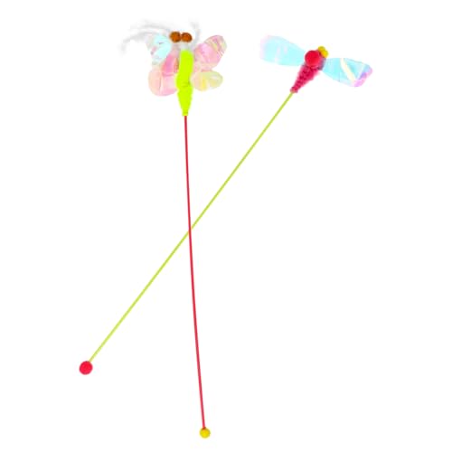 INOOMP 2stücke Katzenangel Spielzeug Mit Bunten Farben Interaktive Teaser-Sticks Für Katzen Und Kätzchen Zur Stärkung Der Bindung Und Bekämpfung Von Unerwünschtem Beißen INOOMP 2stücke Katzenangel Spielzeug Mit Bunten Farben Interaktive Teaser-Sticks Für Katzen Und Kätzchen Zur Stärkung Der Bindung Und Bekämpfung Von Unerwünschtem Beißen von INOOMP