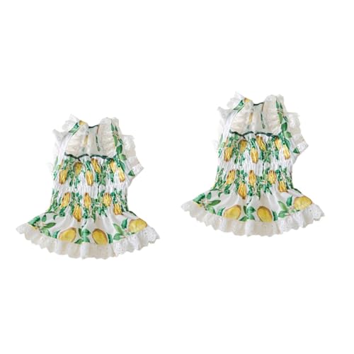 INOOMP 2st Entzückendes Katzenkleid Zartes Hundekleid Hemdkleid Sommerkleider Für ädchen Blumenkleid Hundebekleidung Für Große Hunde ädchen Kleiden Sich ädchenkleid Tragbar Stoff Weste von INOOMP