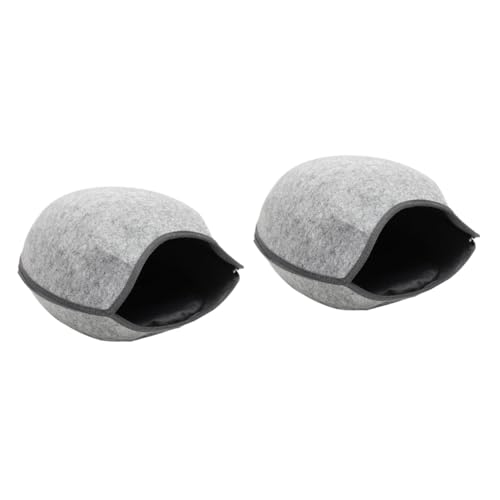 INOOMP 2st Fischmaulfilz-katzenstreu Schlafplatz Für Haustiere Indoor-kätzchenhaus Katzenhaus Drinnen Haustierbett Welpe Ruht Katze Warme Höhle Katzenschlafsack Filzstoff Haushalt Teilung INOOMP 2st Fischmaulfilz-katzenstreu Schlafplatz Für Haustiere Indoor-kätzchenhaus Katzenhaus Drinnen Haustierbett Welpe Ruht Katze Warme Höhle Katzenschlafsack Filzstoff Haushalt Teilung von INOOMP