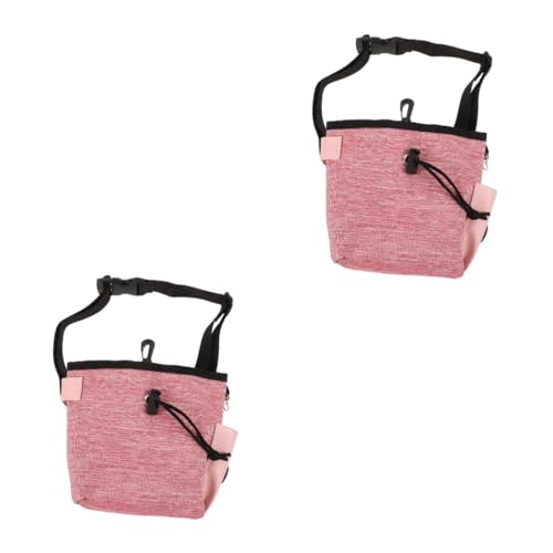 INOOMP 2st Gürteltasche Für Das Hundetraining Snack-Taschen Müllsäcke Snackbeutel Lebensmittelbeutel Einkaufstüten Hundetasche Tasche Für Tiernahrung Rosa Draussen Müllbeutel Oxford-Stoff von INOOMP