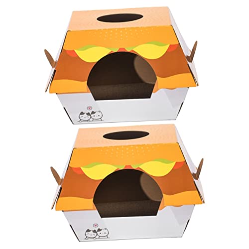 INOOMP Katzenkratzhaus 2st Hamburger Katzennest Outdoor-Spielzeug Katzensachen Katzenbett Im Freien Haustier Spielzeug Katzenkratzspielzeug Katzenhaus Aus Papier Drinnen Wellpapier Katze Kratzmatte INOOMP Katzenkratzhaus 2st Hamburger Katzennest Outdoor-Spielzeug Katzensachen Katzenbett Im Freien Haustier Spielzeug Katzenkratzspielzeug Katzenhaus Aus Papier Drinnen Wellpapier Katze Kratzmatte von INOOMP