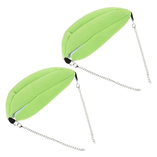 INOOMP 2 Stück Hamster-hängematte Haustier-schaukelnest Flanell Warmes Bett Für Tiere Einzigartige Bananenform Leicht Zu Reinigen von INOOMP