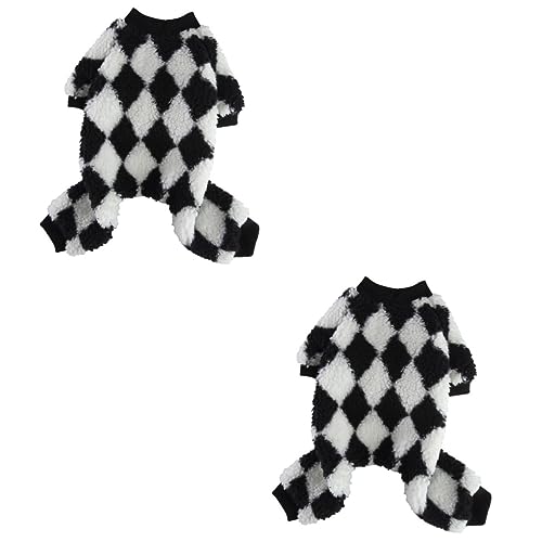 INOOMP 2st Haustier-Pyjama Kleine Hundekleidung Kostüme Für Mädchen Hund Winter Haustierzubehör Haushaltshund Halloween-Pyjama Hunderobe Hundehandtuch Zweibeinige Kleidung Tragbar Flanell von INOOMP