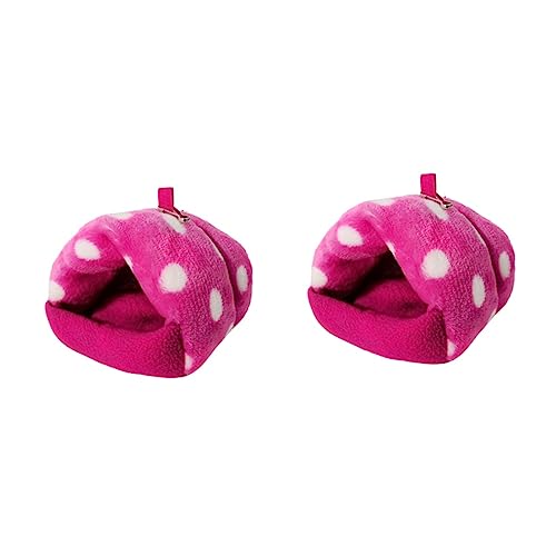 INOOMP 2stücke Winter Kuschelbett Für Hamster Warmes Plüschiges Schlafnest Für Käfige Und Reisen Sorgt Für Gemütlichen Schlaf Und Komfort Für Ihr Haustier von INOOMP
