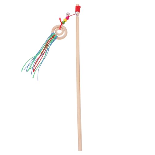 INOOMP 2st Katzen-Teaser Teaser-Stick Für Katzen Aus Holz Interaktiver Katzenstab Katze Holzstab Teaser Kätzchen Mäuse Spielzeug Katze Spielt Zauberstabglocke Haustier Seil Hölzern INOOMP 2st Katzen-Teaser Teaser-Stick Für Katzen Aus Holz Interaktiver Katzenstab Katze Holzstab Teaser Kätzchen Mäuse Spielzeug Katze Spielt Zauberstabglocke Haustier Seil Hölzern von INOOMP