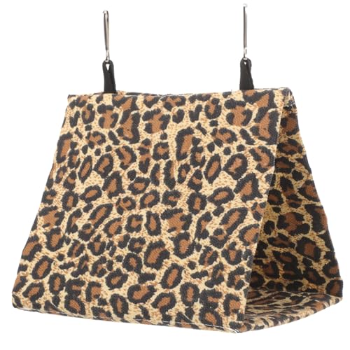 INOOMP 2stücke Hängendes Hamsterhaus Für Kleine Tiere Beheizbares Nest Für Hamster Meerschweinchen Und Andere Nager Leopard-Print Für Reisen Und Zuhause von INOOMP