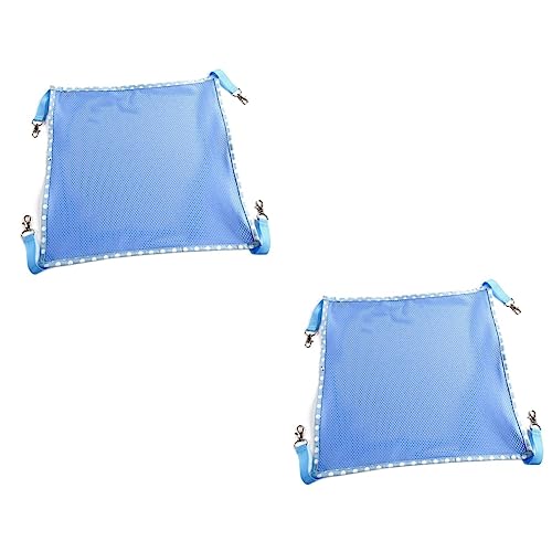 INOOMP 2stücke Pet Cat Mesh Hammock Atmungsaktive Katzenhängematte Für Käfige Blau Einfach Zu Befestigen Idealer Schlafplatz Für Haustiere INOOMP 2stücke Pet Cat Mesh Hammock Atmungsaktive Katzenhängematte Für Käfige Blau Einfach Zu Befestigen Idealer Schlafplatz Für Haustiere von INOOMP