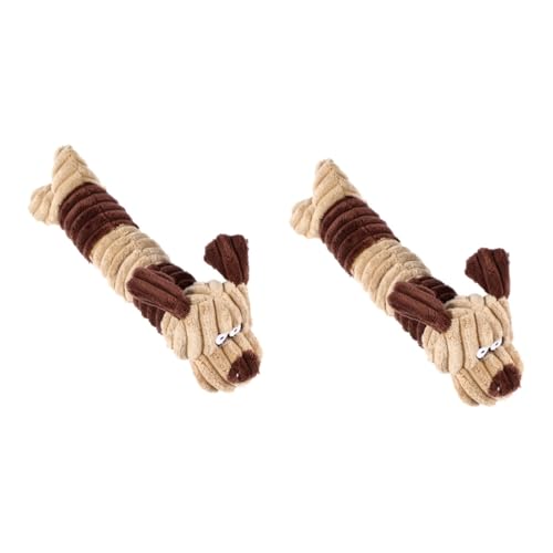 INOOMP 2stücke Pet Plush Toy Für Hunde Und Katzen Interaktives Quietschspielzeug Aus Plüsch Cartoon-Stick-Design Für Welpen Und Kauspielzeug Sicheres Und Langlebiges Haustierspielzeug von INOOMP