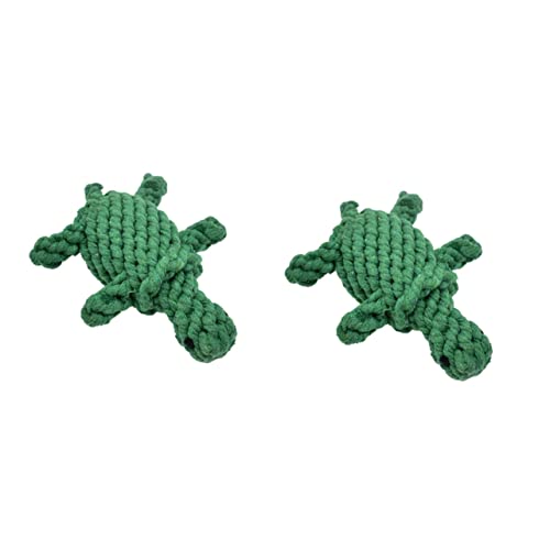 INOOMP 2stücke Molar-Tier-Spielzeug Aus Baumwolle Grünes Schildkröten-kauspielzeug Für Hunde Zur Zahnpflege Und Beschäftigung Fördert Spiel Und Zahnreinigung Für Zuhause von INOOMP
