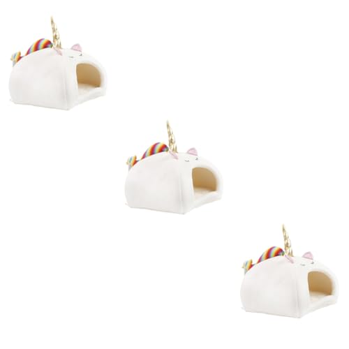 INOOMP 3stücke Hamster Nest Weiches Warmes Tierbett Für Kleintiere Für Hamster Und Meerschweinchen Aus Gesundem Material Waschbar Und Langlebig Für Winter Geeignet von INOOMP