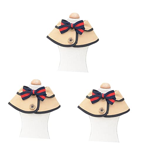 INOOMP 3stücke Pet Cape Saliva Towel Für Hunde Khaki Saliva Tuch Mit Bowknot Für Kleine Hunde Schützt Das Fell Beim Und Ist Für Partys von INOOMP