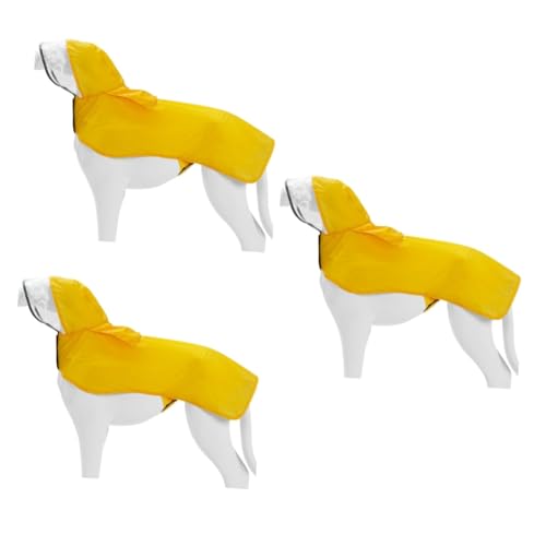 INOOMP 3 STK Wasserdichter Regenmantel für Hunde Warnweste Hund?Regen?Poncho??Hunde?Regen?Ausrüstung?? Hunde-regencape hunderegencape Regenjacke Hunde-Regen-Hoodie Hund regnet von INOOMP