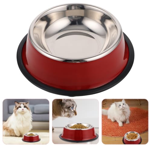 INOOMP 3 STK Hundefutter Hundenapf Haustiernapf Futternapf für Katzen Erhöhte Katzennäpfe Katzennapf Futternapf für Hunde Futterautomat für Haustiere Futternapf für Haustiere rot von INOOMP