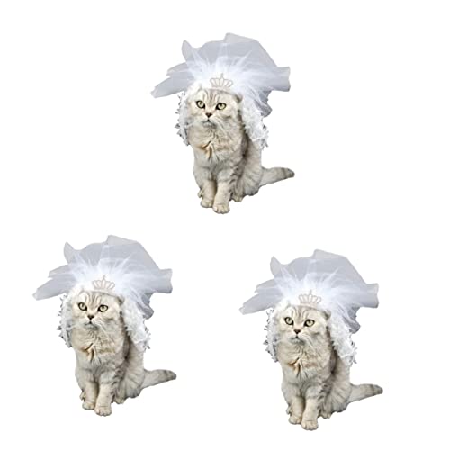 INOOMP 3stücke Katze Hochzeitskleid Mit Spitzen Und Krone Elegantes Brautjungfernkleid Für Katzen Für Hochzeiten Und Besondere Anlässe Bequem Und Strapazierfähig Weiß INOOMP 3stücke Katze Hochzeitskleid Mit Spitzen Und Krone Elegantes Brautjungfernkleid Für Katzen Für Hochzeiten Und Besondere Anlässe Bequem Und Strapazierfähig Weiß von INOOMP
