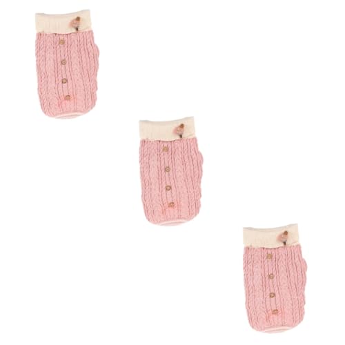 INOOMP 3 STK Kleidung Für Haustiere Winterkleidung Für Kleine Hunde Hundepullover Für Kleine Hunde Haustierbekleidung Hund Warme äntel Winterpullover Für Haustiere Gestrick Rosa INOOMP 3 STK Kleidung Für Haustiere Winterkleidung Für Kleine Hunde Hundepullover Für Kleine Hunde Haustierbekleidung Hund Warme äntel Winterpullover Für Haustiere Gestrick Rosa von INOOMP
