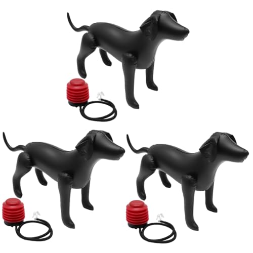 INOOMP 3 Sätze Ausstellung Von Haustierbekleidung Hundekleidung Haustiere Hundeschaufensterpuppen Ausstellungsmodell Bühnenstütze Mannequin Aufblasbarer Hund PVC Skulptur von INOOMP