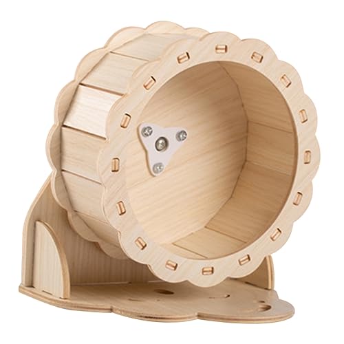 INOOMP 3 Sätze Hamster Laufrad aus Holz Holzspielzeug für Kleintiere Hamster Spielzeug Laufrad Haustier Spielzeug Laufrad Igel Spielzeuge Rennmäuse Laufrad Hamsterzubehör Sport Läufer UFO von INOOMP