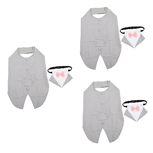INOOMP 3sätze Pet Triangular Scarf Für Hunde Brautmode Für Haustiere Hochzeitskostüm Mit Persönlichem Halstuch Fliege Bequem Atmungsaktiv Leicht Für Festlichkeiten Und Besondere INOOMP 3sätze Pet Triangular Scarf Für Hunde Brautmode Für Haustiere Hochzeitskostüm Mit Persönlichem Halstuch Fliege Bequem Atmungsaktiv Leicht Für Festlichkeiten Und Besondere von INOOMP