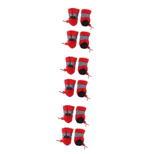INOOMP 3 Sätze Schuhe Für Hunde Rutschfester Sohlen-pfotenschutz Schneestiefel Für Katzen Hundesocken Für Mittelgroße Hunde Schneestiefel Für Hunde Hundestiefel Rot Regenstiefel von INOOMP