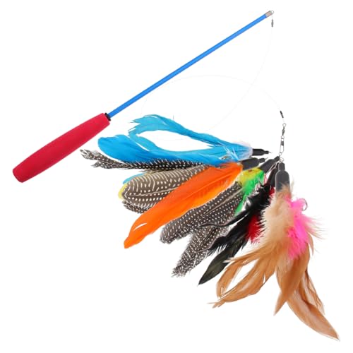 INOOMP 3sätze Katzenangel Spielzeug Mit Teleskop-stab Und Federn Interaktives Katzenspielzeug Zur des Spieltriebs Fitness Für Aktive Kätzchen Und Katzenliebhaber INOOMP 3sätze Katzenangel Spielzeug Mit Teleskop-stab Und Federn Interaktives Katzenspielzeug Zur des Spieltriebs Fitness Für Aktive Kätzchen Und Katzenliebhaber von INOOMP