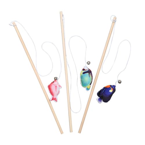 INOOMP 3stücke Teiliges Katzenspielzeug Interaktiven Katzenangel-Sticks Und Katzenspielzeug Mit Katzenminze Um Ihre Katze Und Gesund Zu Halten Für Gemeinsamen Spielspaß Bewegung von INOOMP