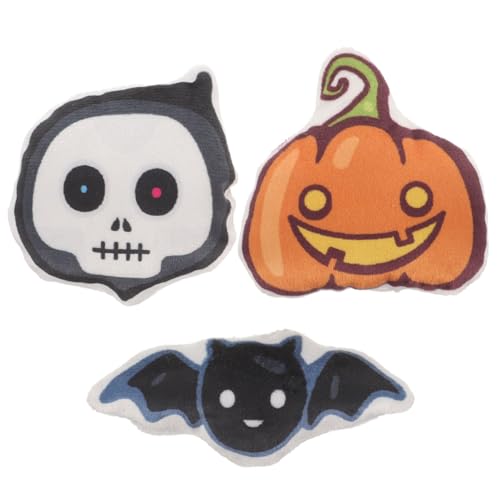 INOOMP 3 Stück Halloween Katzenspielzeug Plüschtier Interaktivem Robustem Beißschutz für Kätzchen Katzenminze-Alternative Fördert Bewegung und Langeweile-bekämpfung Drinnen von INOOMP