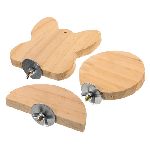 INOOMP 3 Stücke Guinea Pig Spielzeug Holz Pedal Spielzeug Papagei Plattform Vogel Liefert Für Hamster von INOOMP