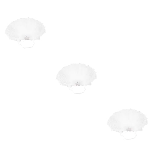 INOOMP 3stücke Pet Cat Bride Headdress Crown Decor Verstellbares Hochzeitszubehör Für Katzen Cosplay Geburtstagsfeiern s Weiß von INOOMP