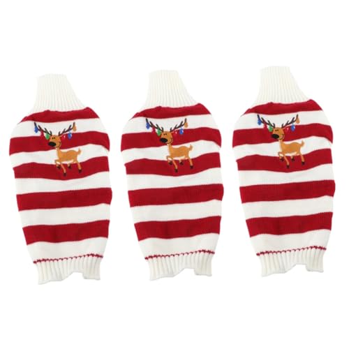 INOOMP Hund Weihnachtspulli Weihnachtlicher Pullover Hund 3 Stück Hundepullover Hundekleidung Welpenkleidung Haustier Weihnachtskleidung Haustierpullover INOOMP Hund Weihnachtspulli Weihnachtlicher Pullover Hund 3 Stück Hundepullover Hundekleidung Welpenkleidung Haustier Weihnachtskleidung Haustierpullover von INOOMP