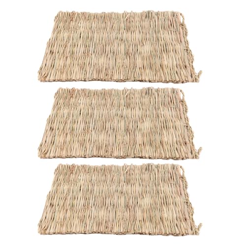 INOOMP 3 Stück Kaninchengrasmatten Natürliches Heu Gewebt Hase Kaninchen Schlechte Käfigmatten Haustierbettwäsche Kühlend Schlafend Nistend Für Hamsterhasen INOOMP 3 Stück Kaninchengrasmatten Natürliches Heu Gewebt Hase Kaninchen Schlechte Käfigmatten Haustierbettwäsche Kühlend Schlafend Nistend Für Hamsterhasen von INOOMP