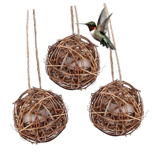 INOOMP 3 Stück Kolibri-Nestbauer hängendes Nest im Freien Vogelnest geformt klein vogelhäuser für draußen vogelbeobachtung Nistmaterial für Kolibris Kolibri-Nistmaterial-Set hölzern INOOMP 3 Stück Kolibri-Nestbauer hängendes Nest im Freien Vogelnest geformt klein vogelhäuser für draußen vogelbeobachtung Nistmaterial für Kolibris Kolibri-Nistmaterial-Set hölzern von INOOMP
