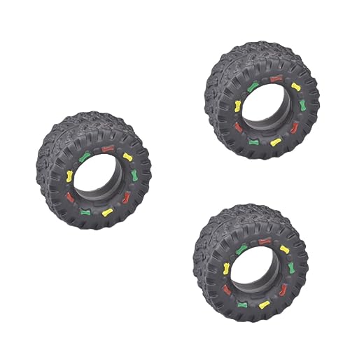 INOOMP 3stücke Tire-Shape Kauspielzeug Für Hunde Und Katzen Mit Geräuschfunktion Für Kleine Bis Mittelgroße Haustiere Robust Und Zahnreinigend Stärkt Die Bindung Und Macht Das von INOOMP