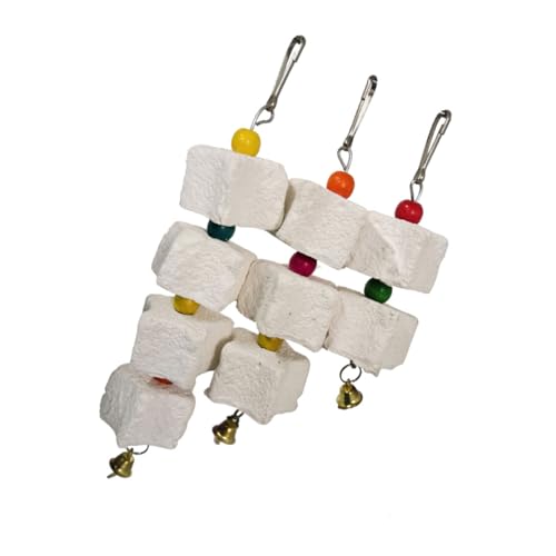 INOOMP 3er-Pack Vogel-blumensteinspielzeug – Hängendes Papageienspielzeug – Schleifsteine ​​zum Kauen Sicher Für Vögel Spielzeug von INOOMP