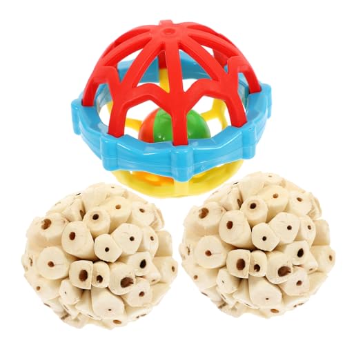 INOOMP Spielzeug-Set Für Vögel Und Papageien Nicht Verformbar Schleifschnabel Kautrainingsspielzeug Für Vögel Papageienspielzeug Für Papageien Finken Zufällige Farbe von INOOMP