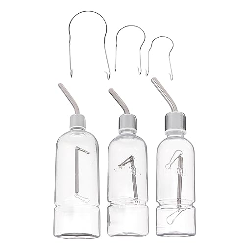 INOOMP 3stücke Teiliges Automatisches Wasserspender Haustiere Aus Edelstahl Trinkflasche Für Hamster Und Kleintiere Transparente Flasche Für Einfachen Wasserstand von INOOMP