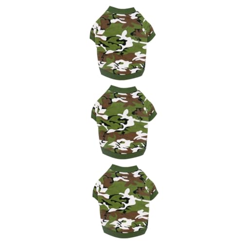 INOOMP 3stücke Kreative Hundekleidung Für Kleine Hunde Modischer Camouflage-hundemantel Für Outdoor-aktivitäten Xs Für Alltag Und Besondere Anlässe von INOOMP