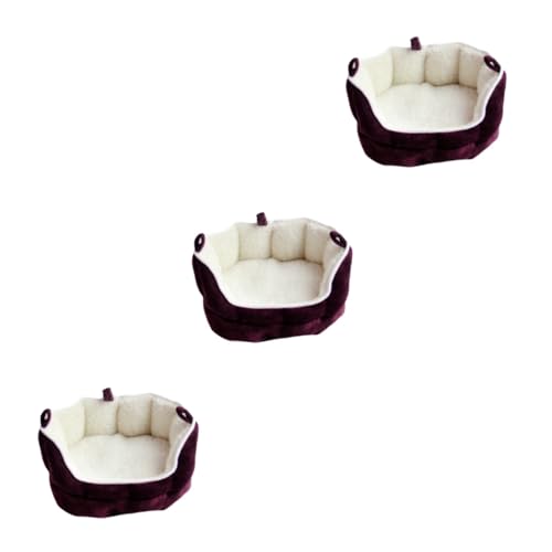 INOOMP 3 Stücke Haustier Bett Rot Weiche Hamster Bett Für Frettchen Meerschweinchen Eichhörnchen Mäuse Sofa INOOMP 3 Stücke Haustier Bett Rot Weiche Hamster Bett Für Frettchen Meerschweinchen Eichhörnchen Mäuse Sofa von INOOMP