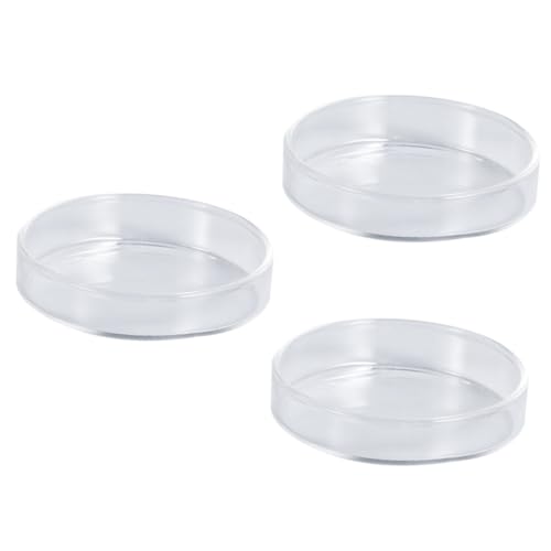 INOOMP 3 Stücke Hohe Helligkeit Glas Garnelen Lebensmittel Runde Gerichte Fisch Feeder Bowl Pet Feeder Für Reptilien Sicher Stilvolle von INOOMP