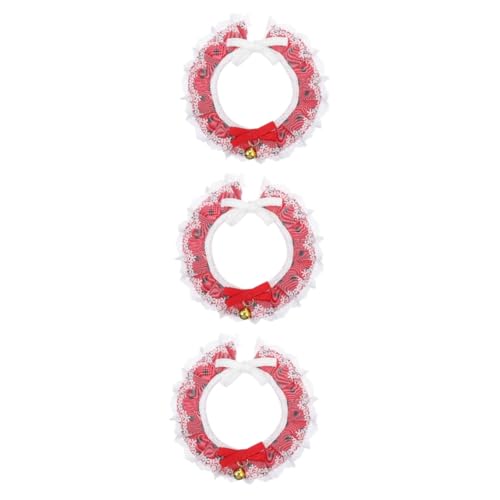 INOOMP 3St Haustier Katzenhalsband Spitzenhalsband für Spitze Kitten Halskette Katzenschleifen-Halsbekleidung -Spitzenkrawatte binden INOOMP 3St Haustier Katzenhalsband Spitzenhalsband für Spitze Kitten Halskette Katzenschleifen-Halsbekleidung -Spitzenkrawatte binden von INOOMP