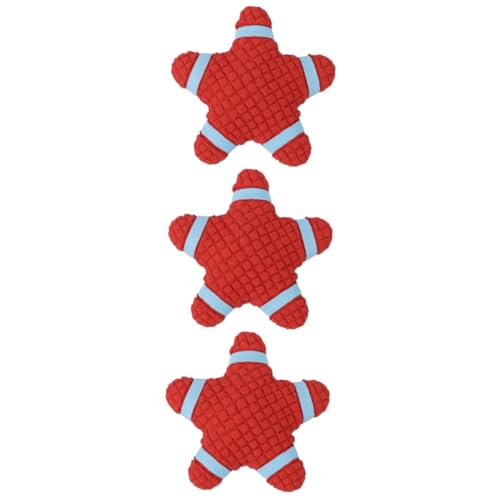 INOOMP 3stücke Interaktives Latex-Spielzeug Mit Quietschfunktion Für Haustiere Kauspielzeug Für Hunde Und Katzen Roter von INOOMP