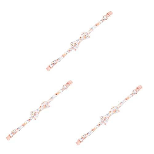 INOOMP 3St Haustierhalsband mit Blumenmuster Fliege Haustierhalsband Welpenhalsband zu Hause seidenband bändchen weihnachtsdeko Haustier-Kätzchen-Halsband verstellbares Hundehalsband Seil von INOOMP
