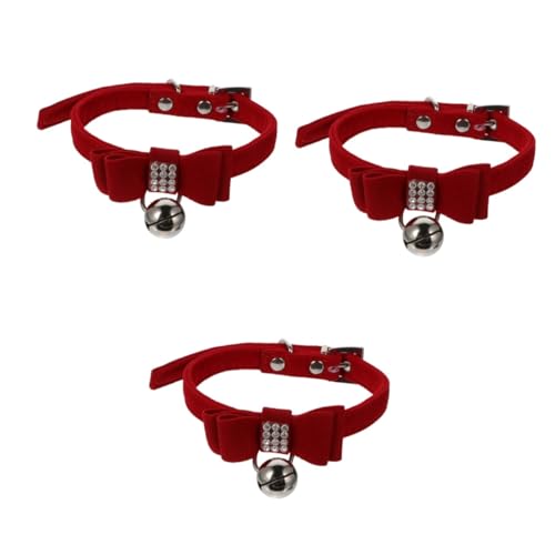 INOOMP 3St Haustierhalsband pet Supplies haustierbedarf Glockenhalsband für Welpen Katze hundehalsband Haustier Katzenhalsband Glockenhalsband für Katzen Basic Leine Samtstoff rot INOOMP 3St Haustierhalsband pet Supplies haustierbedarf Glockenhalsband für Welpen Katze hundehalsband Haustier Katzenhalsband Glockenhalsband für Katzen Basic Leine Samtstoff rot von INOOMP