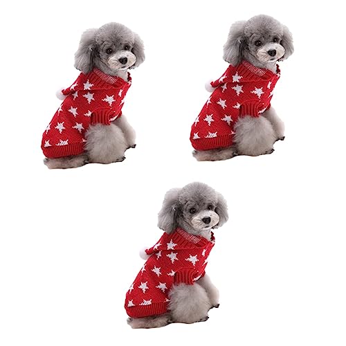 INOOMP 3St Haustierkleidung Festliche Kleidung für Haustiere Hund Weihnachtstuch Hunde-Hoodie Welpen-Hoodie hundepullover Hunde Pulli Weihnachtspullover Winter hundemantel Haustierzubehör INOOMP 3St Haustierkleidung Festliche Kleidung für Haustiere Hund Weihnachtstuch Hunde-Hoodie Welpen-Hoodie hundepullover Hunde Pulli Weihnachtspullover Winter hundemantel Haustierzubehör von INOOMP