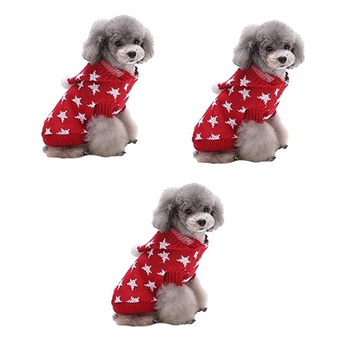 INOOMP 3St Haustierkleidung Welpen-Outfits Welpenkleidung Hunde-Hoodie Welpen-Overall Weihnachts hundepullover Hunde Pulli Weihnachtspullover Haustierzubehör Winter hundemantel INOOMP 3St Haustierkleidung Welpen-Outfits Welpenkleidung Hunde-Hoodie Welpen-Overall Weihnachts hundepullover Hunde Pulli Weihnachtspullover Haustierzubehör Winter hundemantel von INOOMP