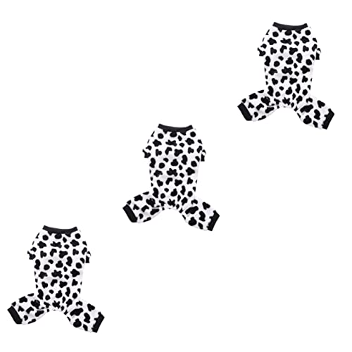 INOOMP 3stücke Kuhflecken Polyester Hundejacke Für Herbst Und Winter Warmes Haustier Outfit Für Kleine Hunde Leicht Und Modisch Für Alltag Und Schlaf von INOOMP