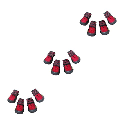 INOOMP 3St Haustierschuhe Schuhe für hundepfoten Hunde Schuhe Dog Shoes Haustier-Hundeschuhe Stiefel für Hunde Hundestiefel atmungsaktiv Netzschuhe von INOOMP