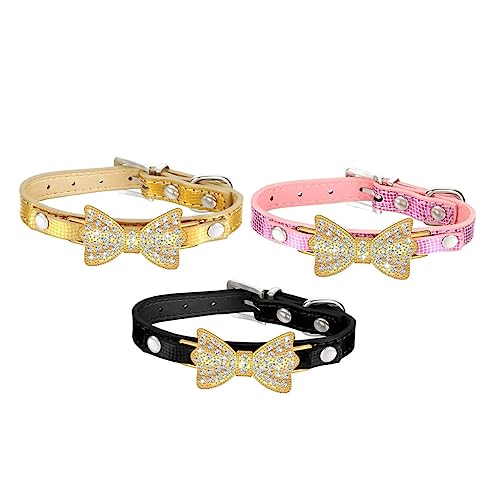INOOMP Elegantes Haustierhalsband Mit Schleife Strass- Für Hunde Und Modisches Pu- Größe S Gemischtes Exquisites Design INOOMP Elegantes Haustierhalsband Mit Schleife Strass- Für Hunde Und Modisches Pu- Größe S Gemischtes Exquisites Design von INOOMP