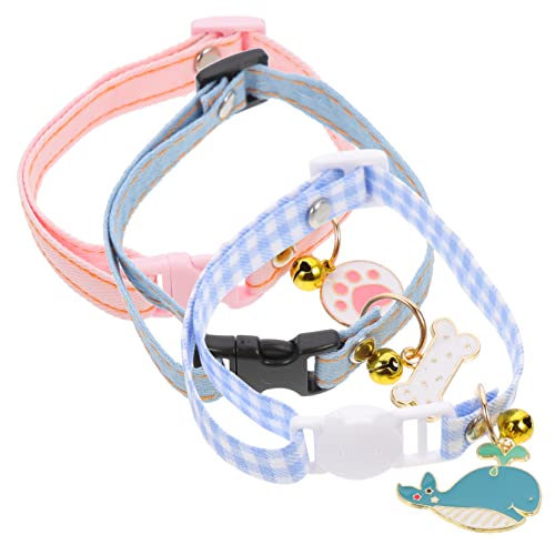 INOOMP 3St Katzenhalsband für kleine Hunde kleines hundehalsband sicherheitsschloss Kitten für für Haustiere und Hunde Zubehör von INOOMP